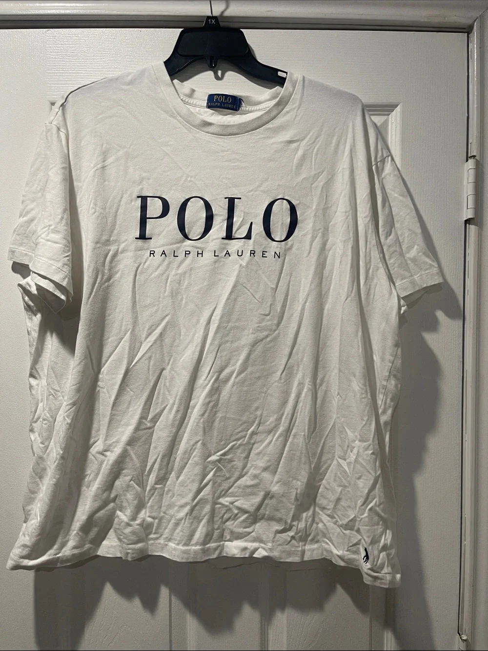 Polo by Ralph Lauren White Tee with Navy Logo